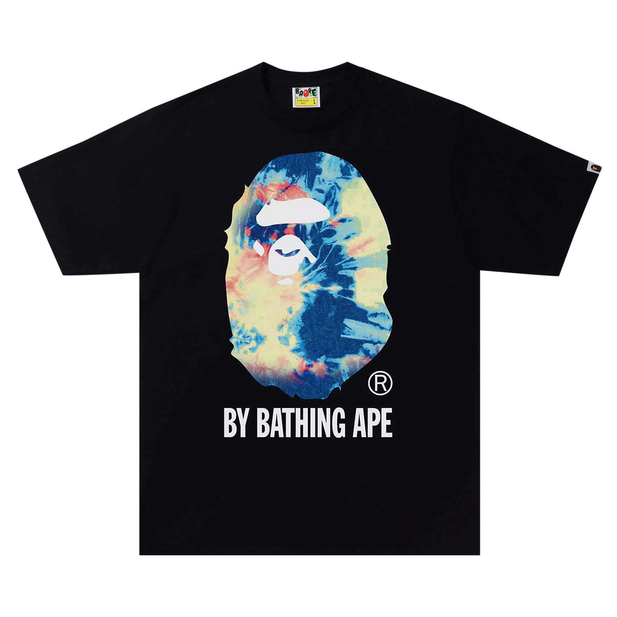 BAPE Tie Dye By Bathing Ape Tee 'Black/Multicolor' | Men's Size 2XL