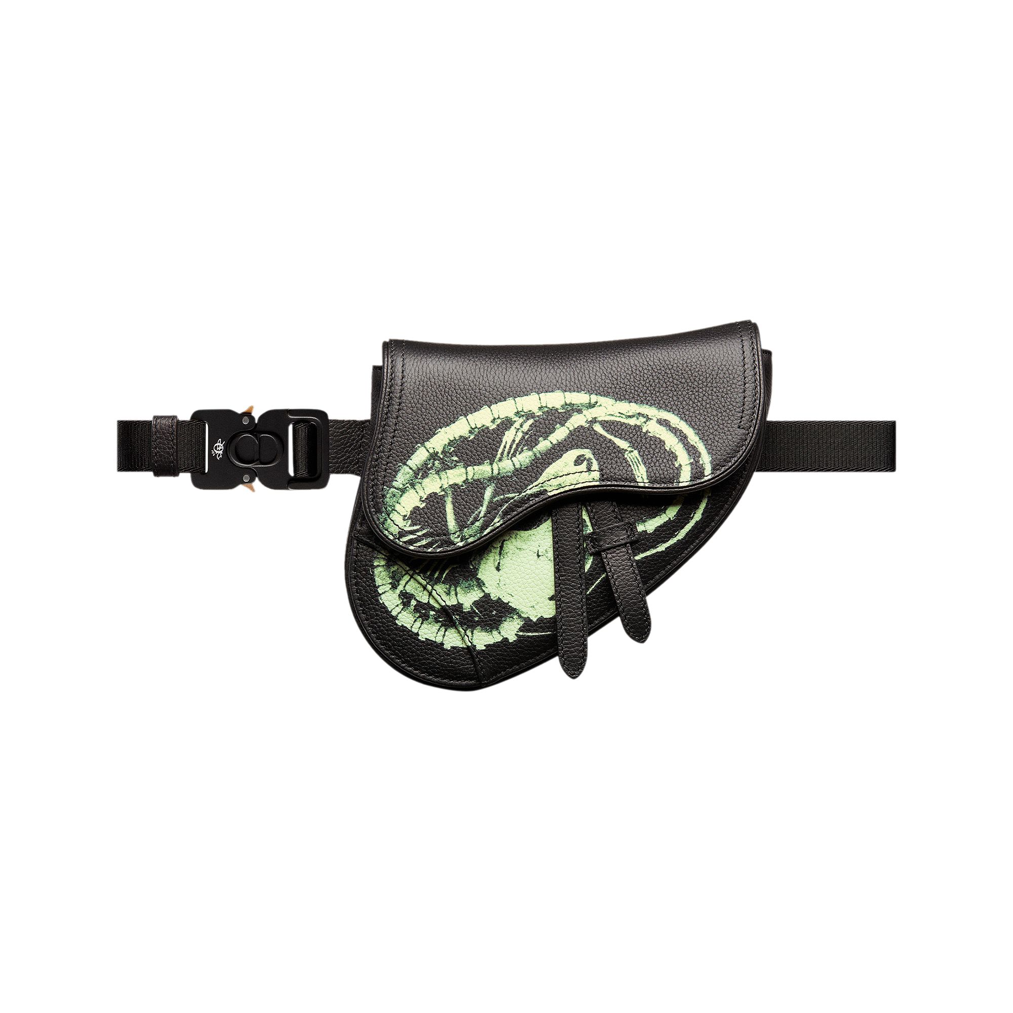 Dior x Cactus Jack Phosphorescent Motif Mini Saddle Bag 'Black' | Men's Size Onesize