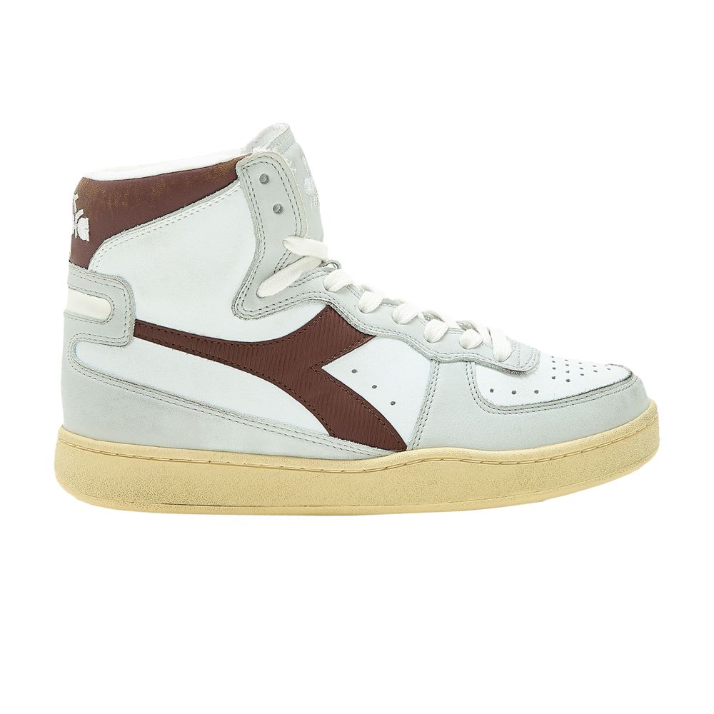 Pre-owned Diadora Mi Basket Used 'white Decadent Chocolate' | Men's Size 7