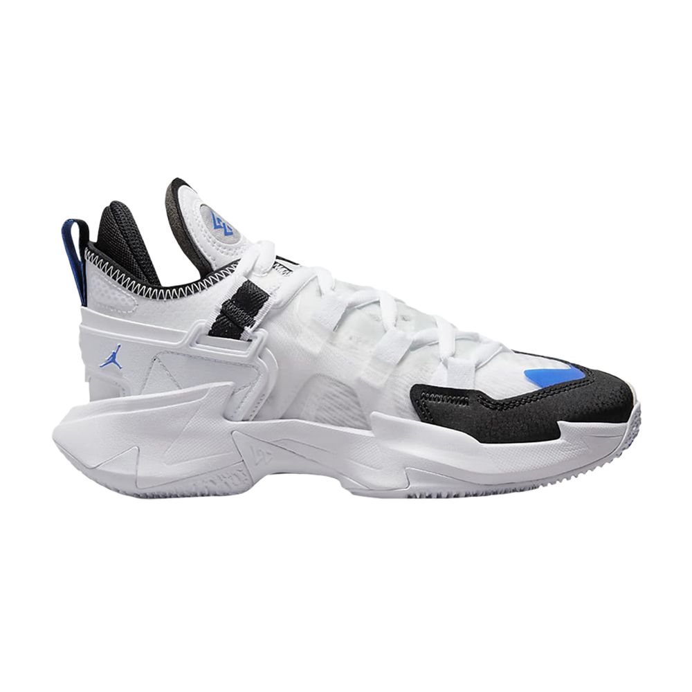 Pre-owned Air Jordan Jordan Why Not Zer0.5 Gs 'white Racer Blue' | Kid's Size 7