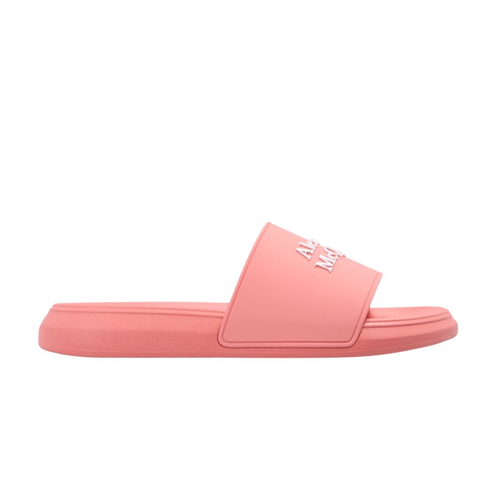 Pre-owned Alexander Mcqueen Wmns Logo Slides 'anemone' | Orange | Women's Size 36