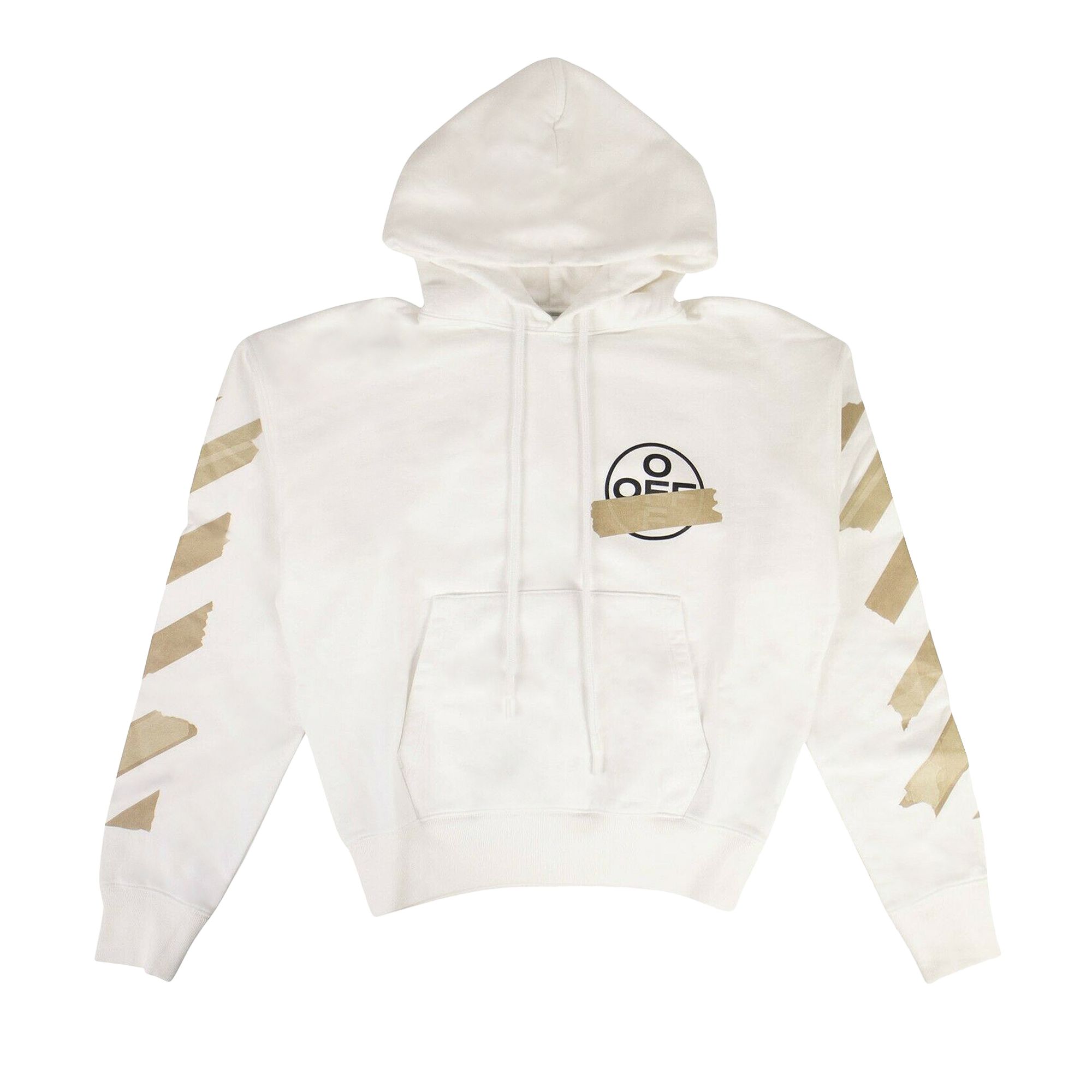Off-White Tape Arrows Over Hoodie 'White/Beige' | Men's Size XS
