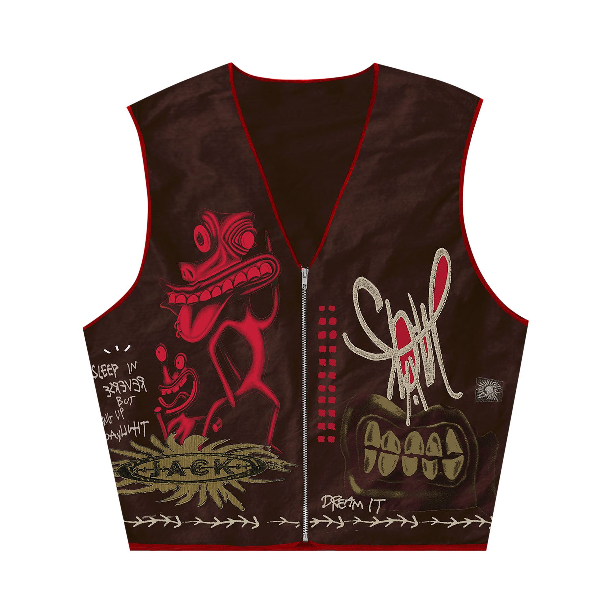Pre-owned Cactus Jack By Travis Scott Sleep In Reverse Vest 'brown'