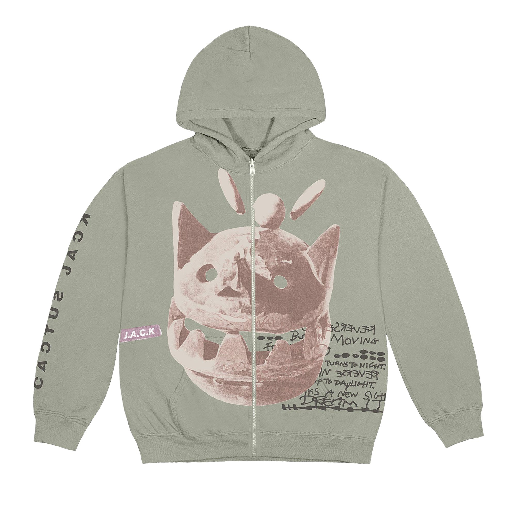 Cactus Jack by Travis Scott New Sight Zip Up Hoodie 'Sage' | Green | Men's Size XL