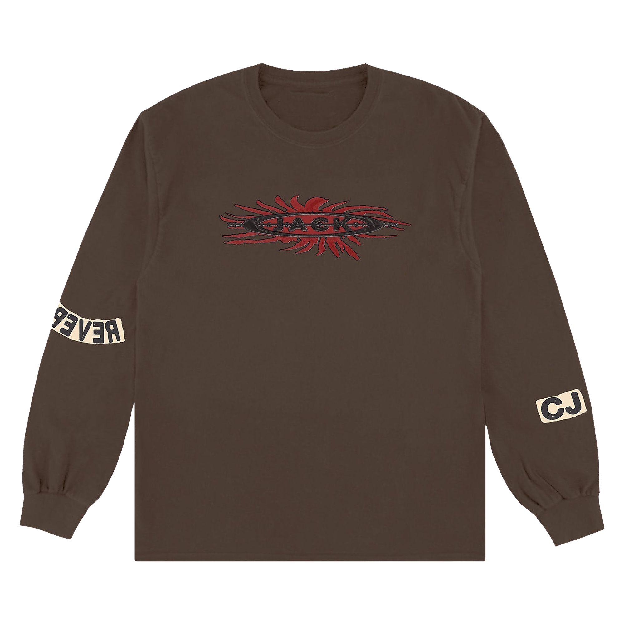 Cactus Jack by Travis Scott Reverse Jack Long-Sleeve Tee 'Brown' | Men's Size XL
