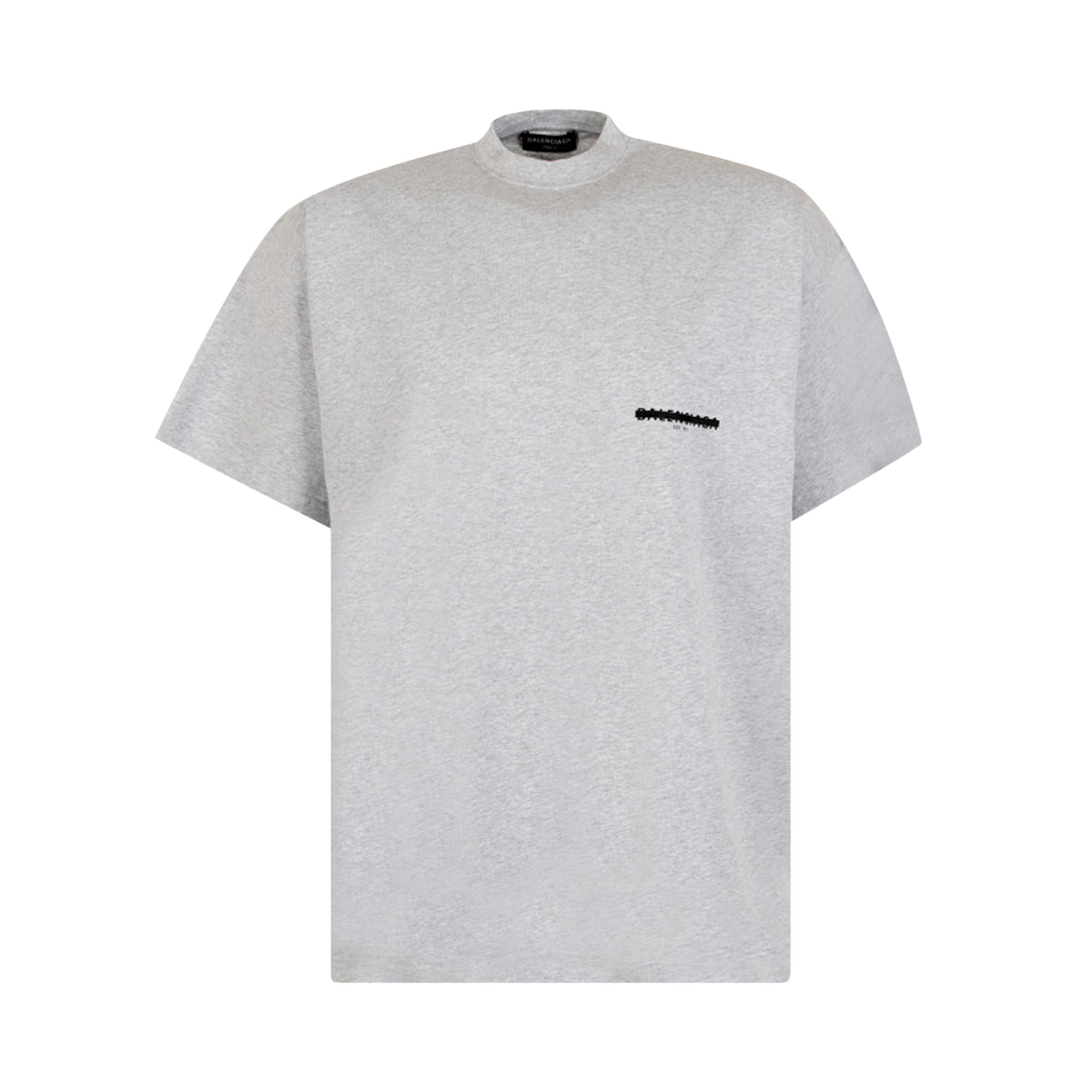 Pre-owned Balenciaga Strike 1917 T-shirt Oversized 'grey Vintage' | Men's Size 40