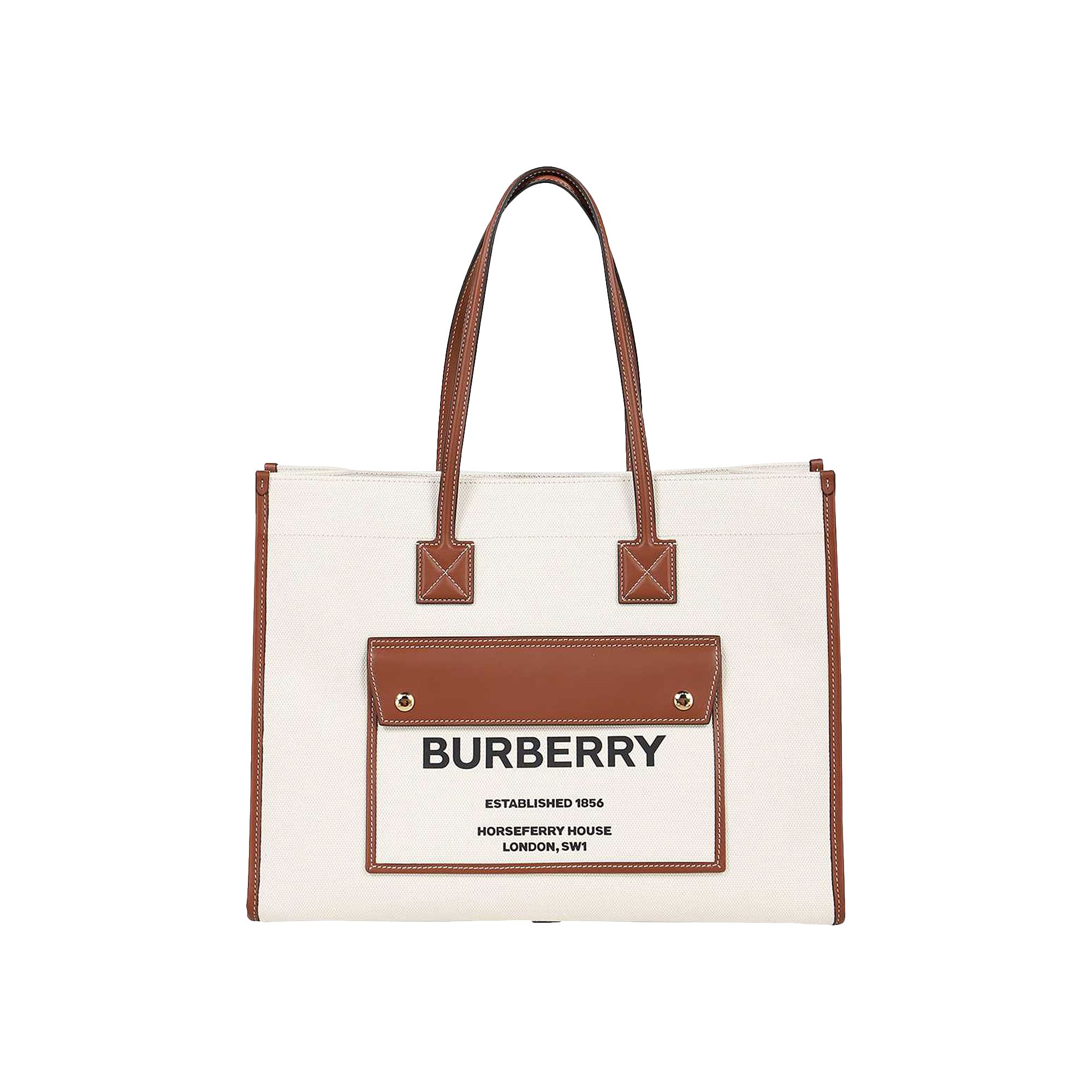 Pre-owned Burberry Shopper Bag 'natural/tan'