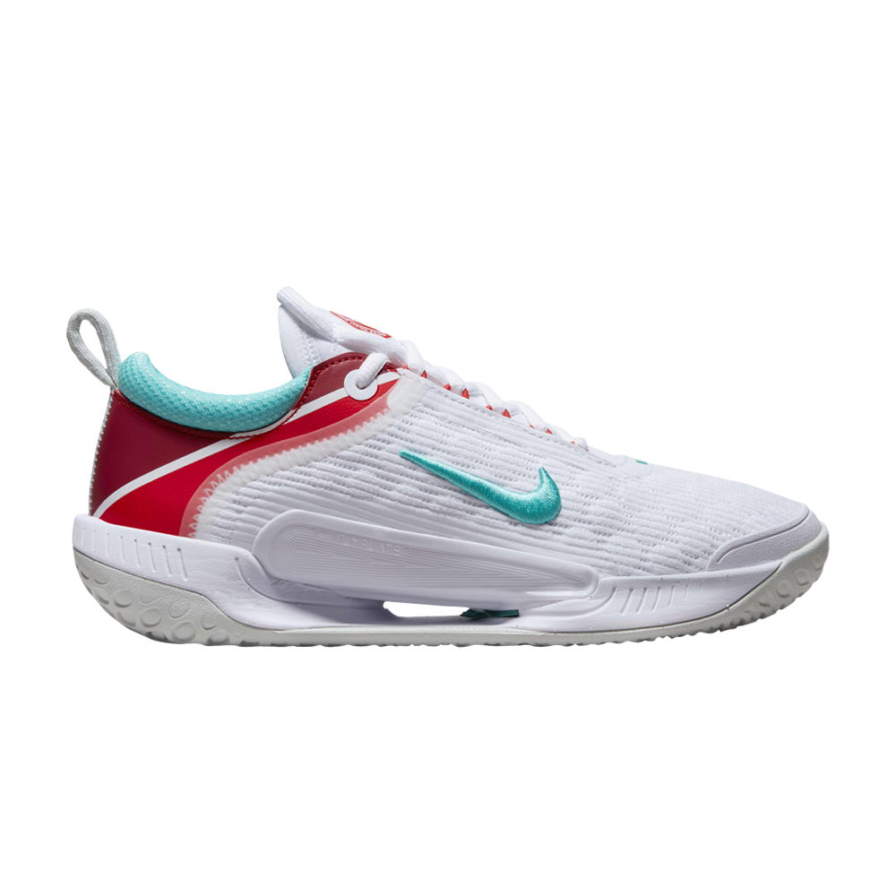Pre-owned Nike Wmns Court Zoom Nxt 'white Habanero Red Teal'