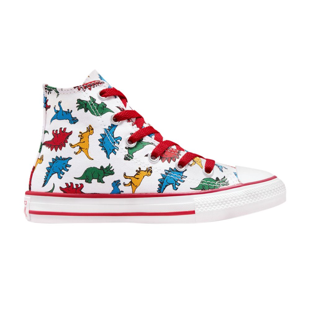 Converse Chuck Taylor All Star High PS 'Dinosaurs' | White | Kid's Size 3