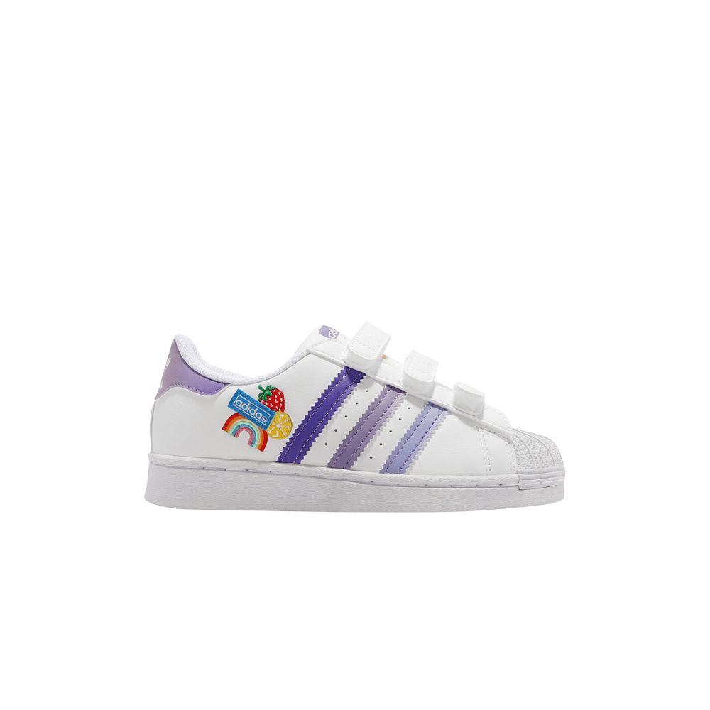 adidas Superstar CF C 'Fruits & Rainbow Patches' | White | Kid's Size 2