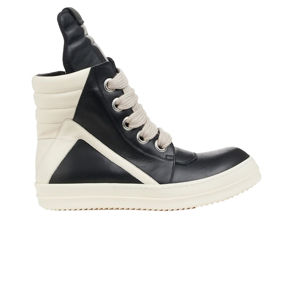 Pre-owned Rick Owens Strobe Geobasket Megalace High 'black Milk' | Men's Size 41.5