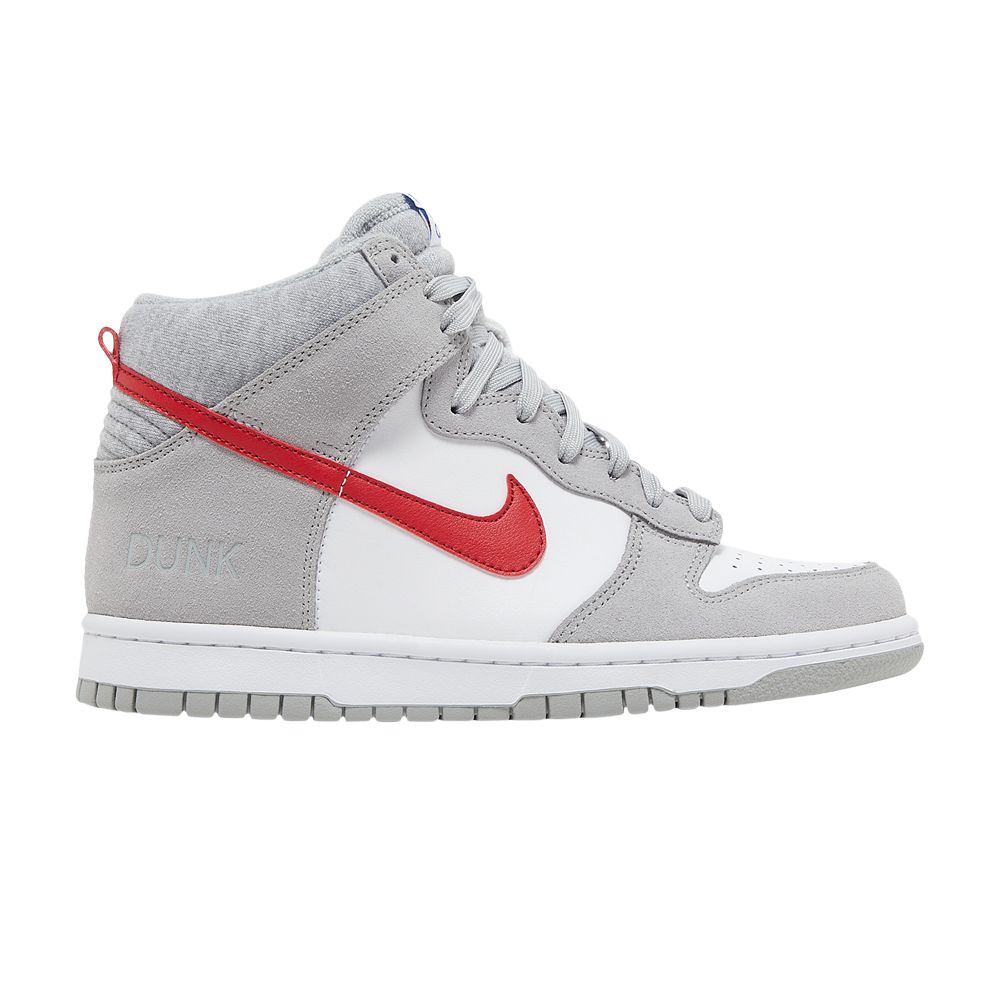 Nike Dunk High SE GS 'Athletic Club - Light Smoke Grey Gym Red' | Kid's Size 5
