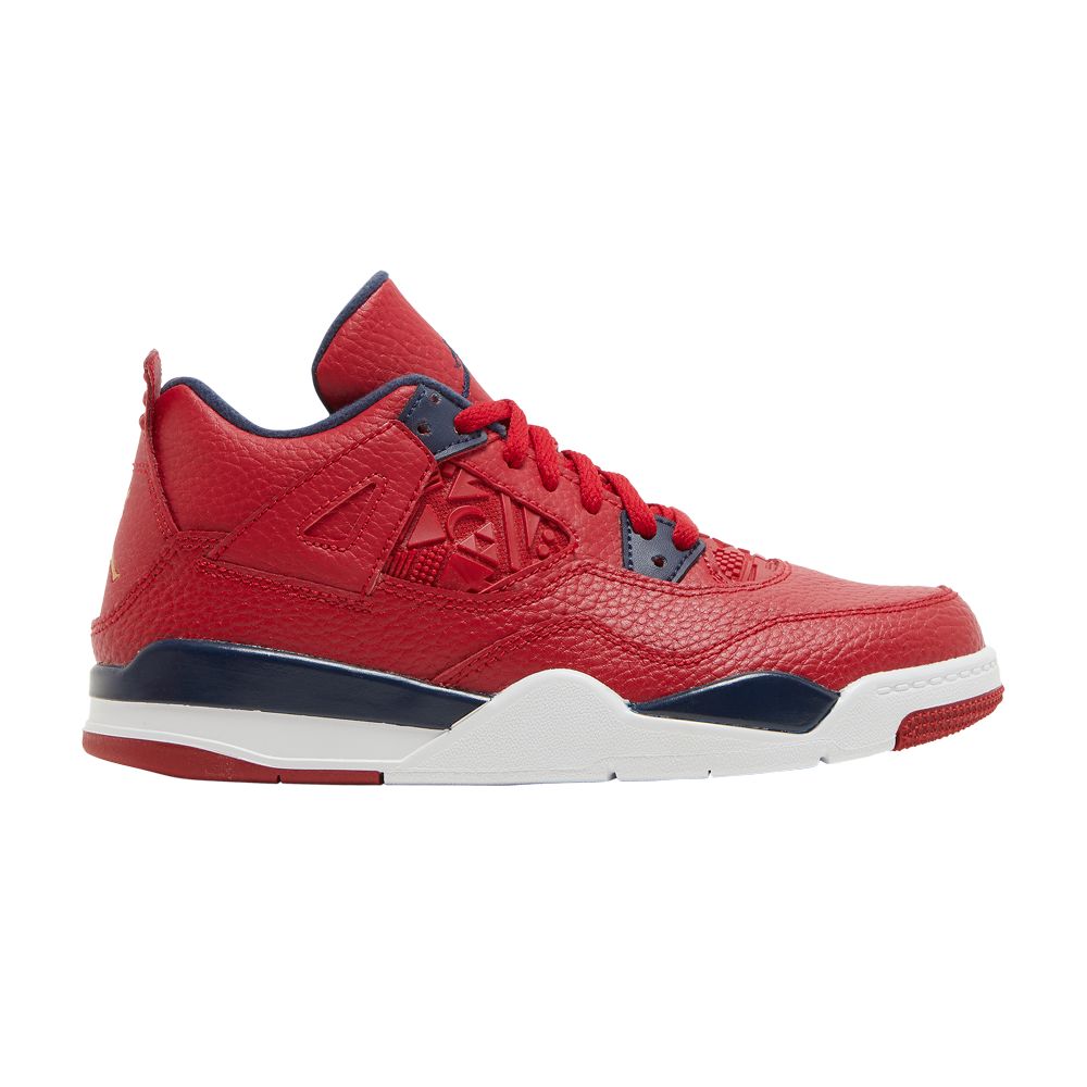 Pre-owned Air Jordan 4 Retro Ps 'fiba' | Red | Kid's Size 1
