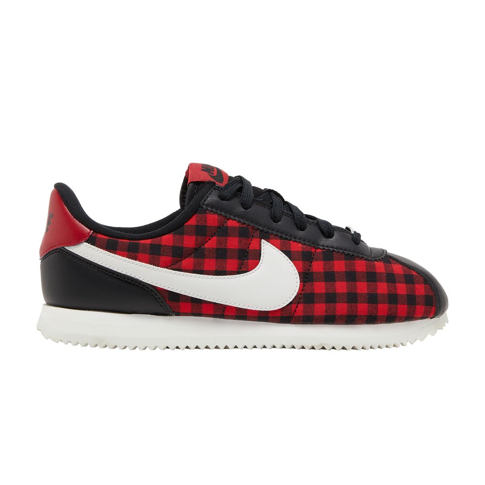 Pre-owned Nike Cortez Basic Txt Se Gs 'plaid' | Red | Kid's Size 4.5