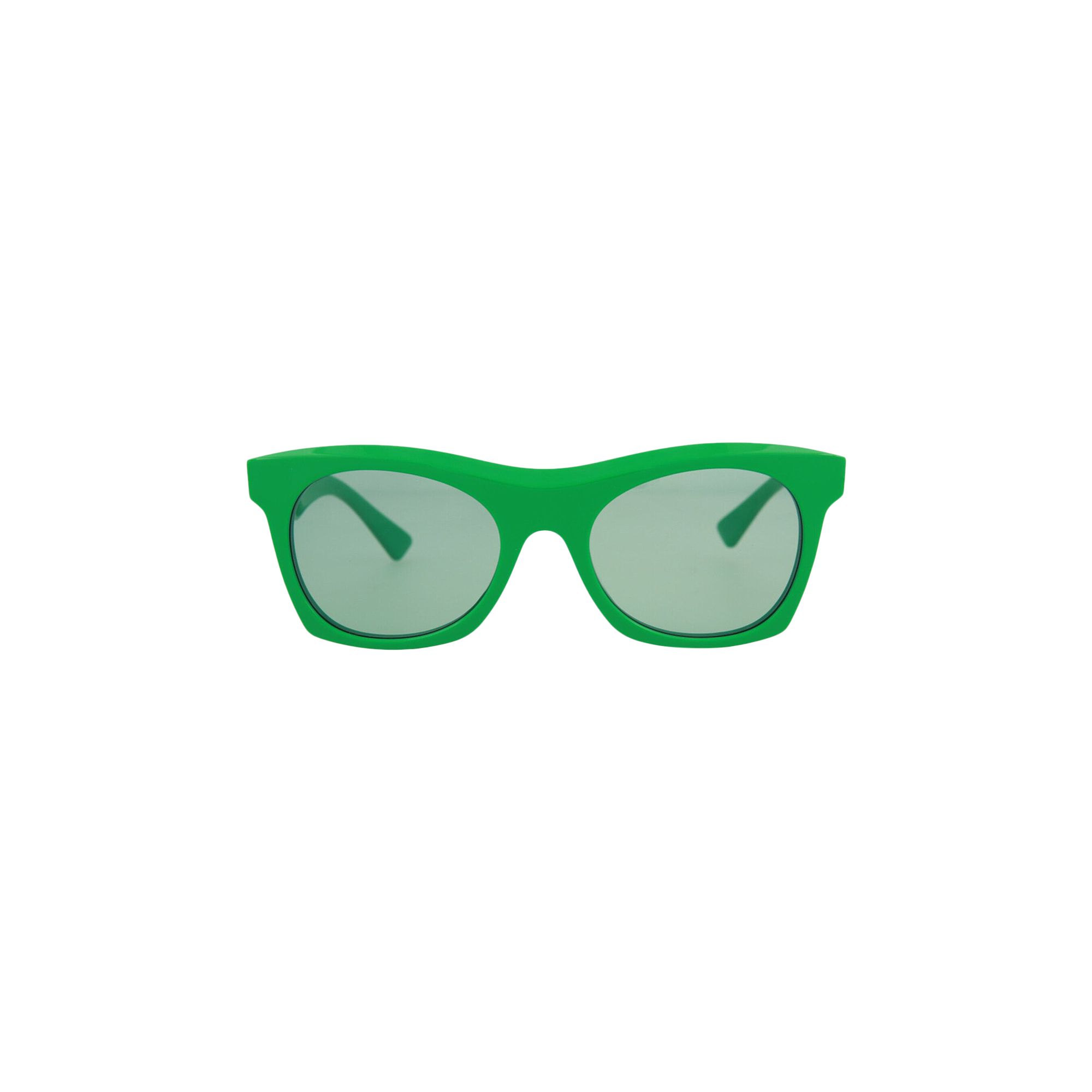 Pre-owned Bottega Veneta Square Frame Acetate Sunglasses 'green'