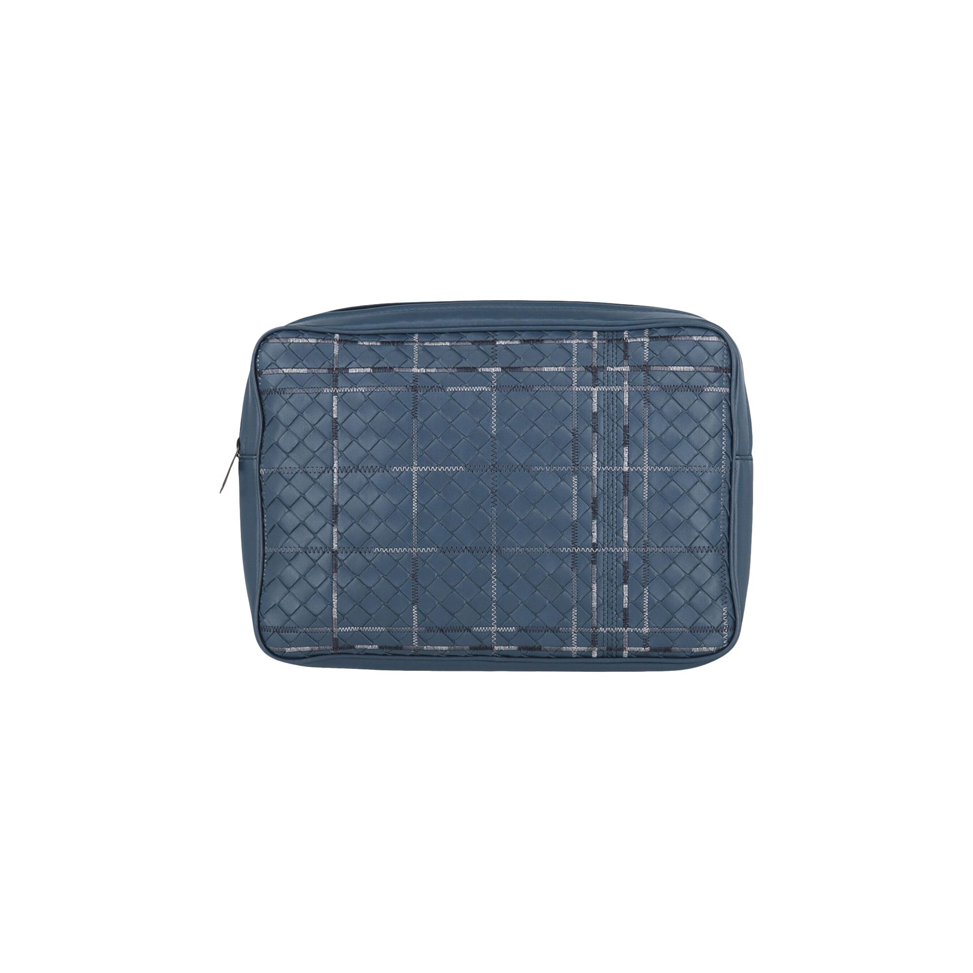 Pre-owned Bottega Veneta Metropolis Leather Wash Bag 'blue' | Women's Size Onesize
