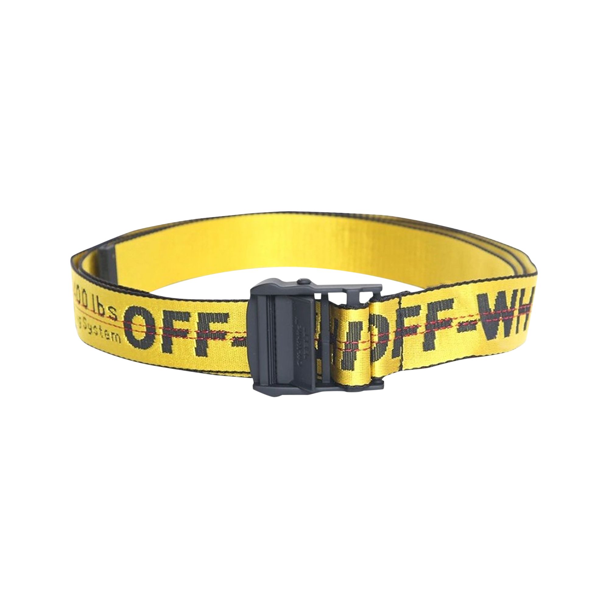 Off-White Classic Industrial Belt 'Yellow/Black' | Men's Size Onesize
