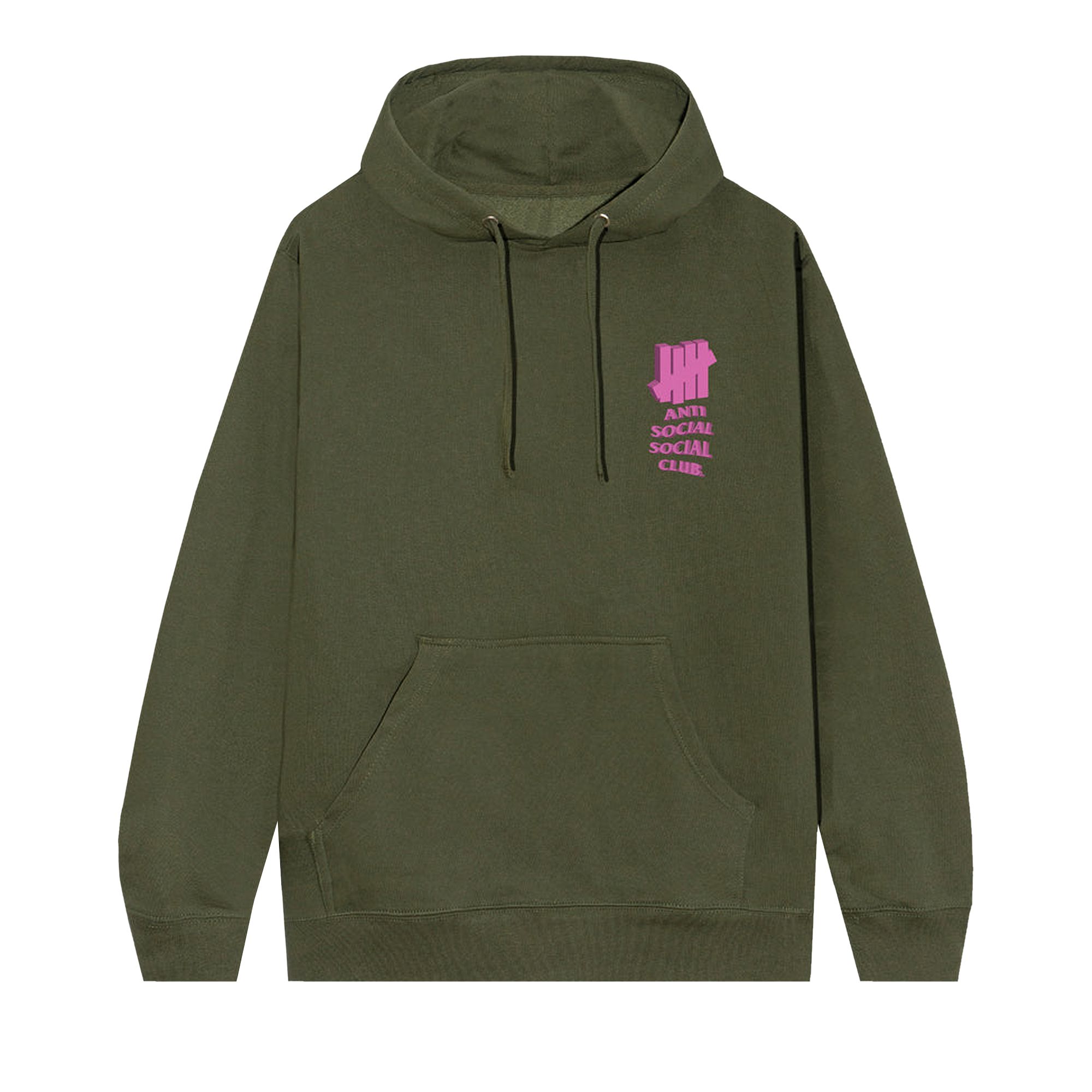 Anti Social Social Club 1st And La Brea Hoodie 'Army Heather' | Green | Men's Size XL