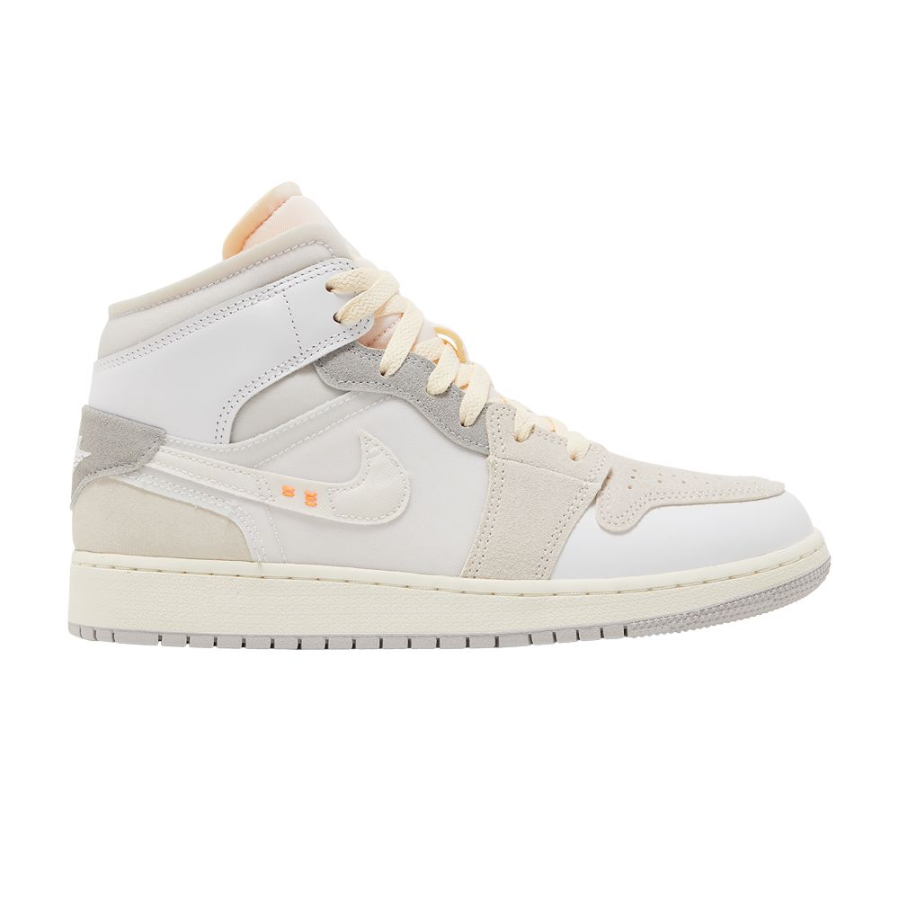 Pre-owned Air Jordan 1 Mid Se Craft Gs 'inside Out' | White | Kid's Size 11