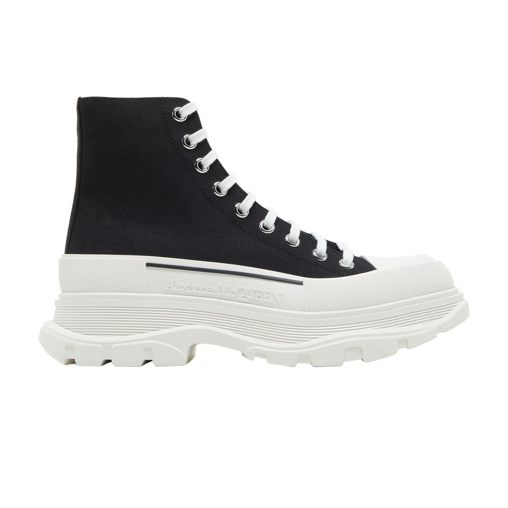 Pre-owned Alexander Mcqueen Tread Slick Boots 'black White' | Men's Size 42
