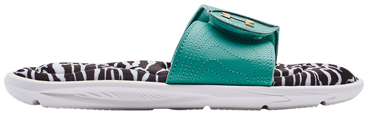 Under Armour Wmns Ignite 6 Graphic Footbed Slide White Neptune