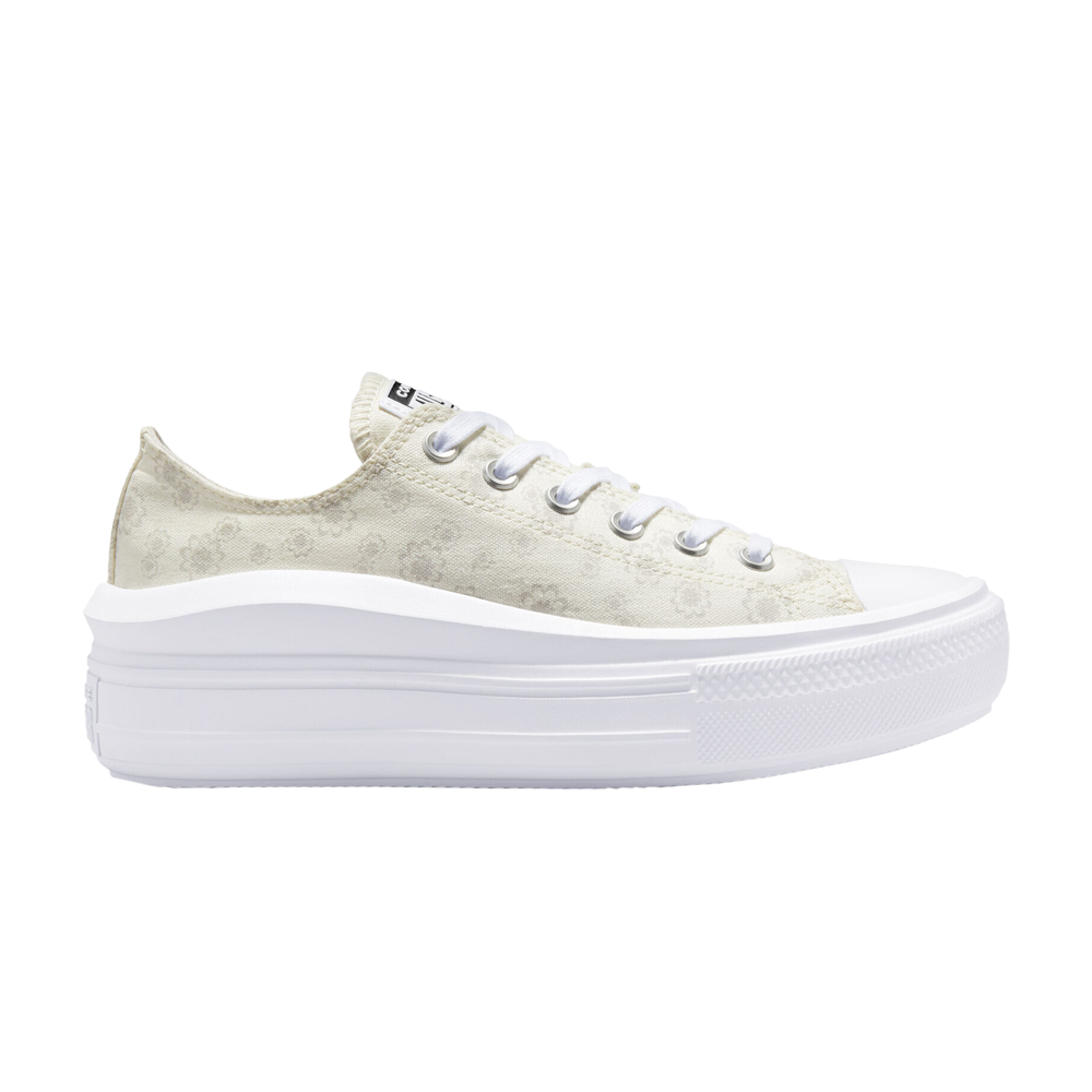 Pre-owned Converse Wmns Chuck Taylor All Star Move Platform Low 'tonal Floral' In White
