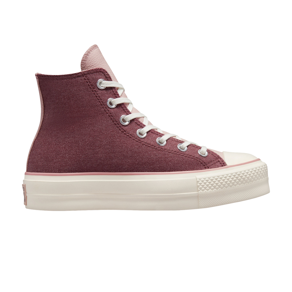 Pre-owned Converse Wmns Chuck Taylor All Star Lift Platform High 'dark Wine' In Red
