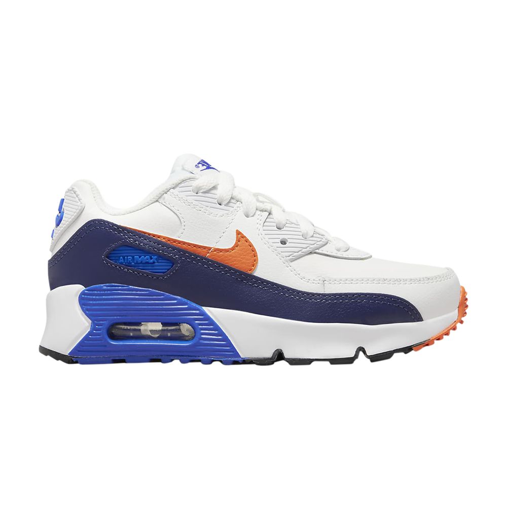 Pre-owned Nike Air Max 90 Leather Ps 'white Midnight Navy' | Kid's Size 3