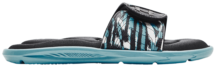 Under Armour Wmns Ignite 6 Graphic Strap Slide Black Cloudless Sky
