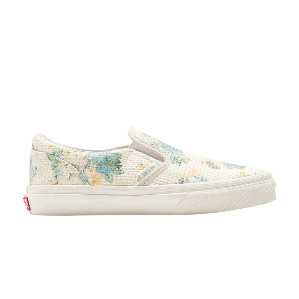 Pre-owned Vans Kith X  Og Classic Slip-on Lx Kids 'vintage Roses' | Cream | Kid's Size 11.5