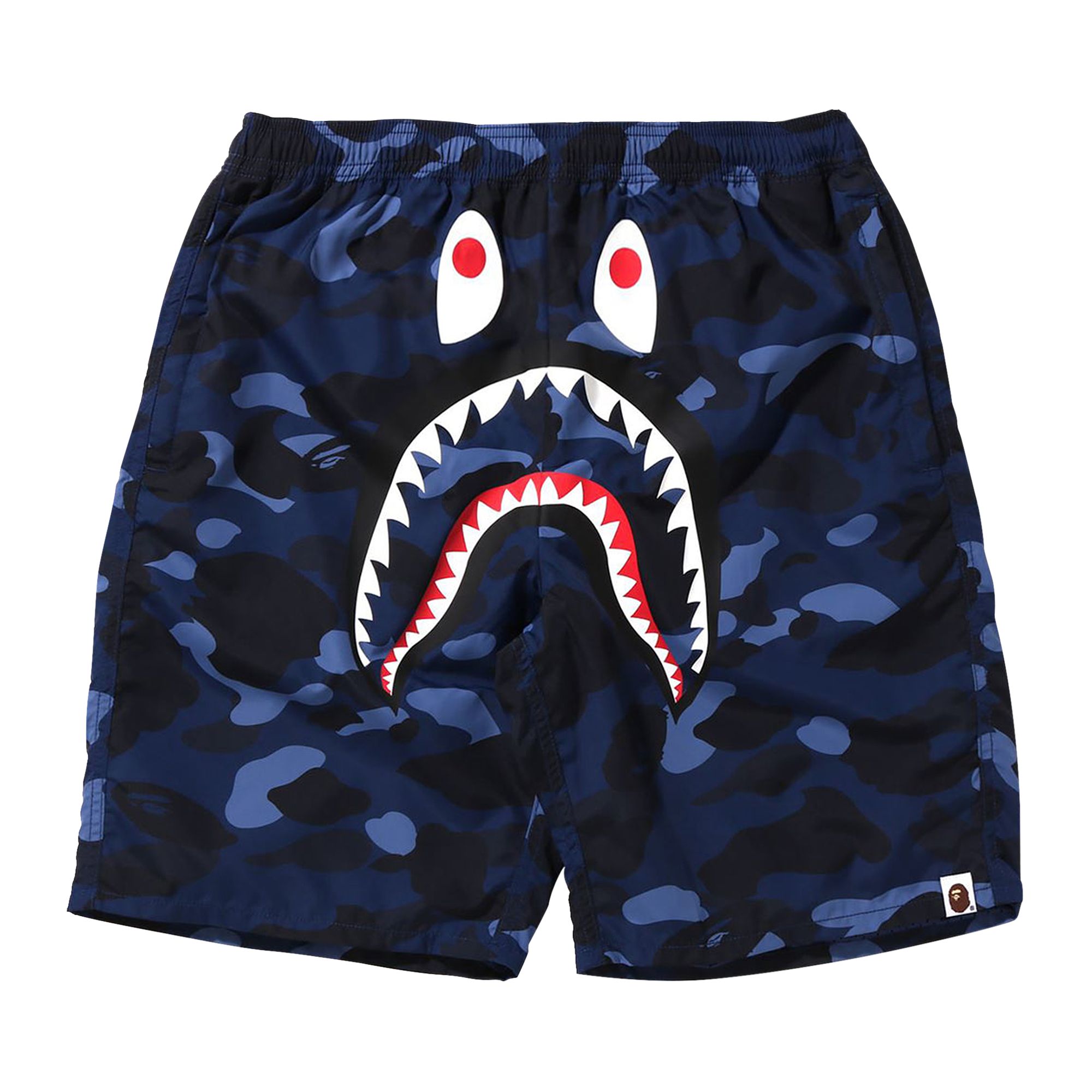 BAPE Color Camo Shark Beach Shorts 'Navy' | Blue | Men's Size XL