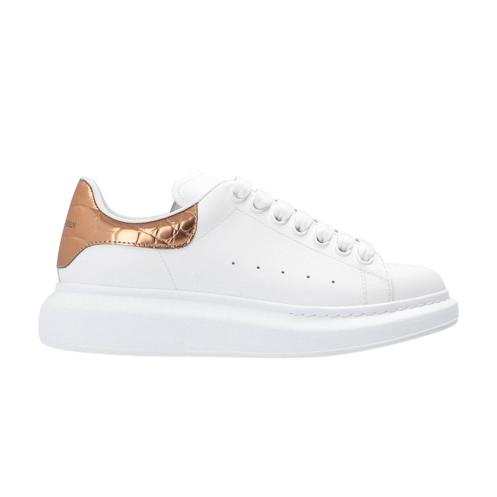 Pre-owned Alexander Mcqueen Oversized Sneaker 'rose Gold Crocodile' | White | Men's Size 43
