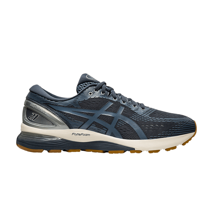 Gel-nimbus 21 tarmac/steel blue top