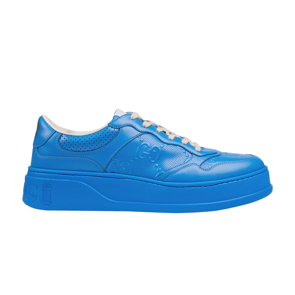 Click to view more detailed imagery on our partner's website Pre-owned Gucci Gg Sneaker 'bright Blue Embossed'