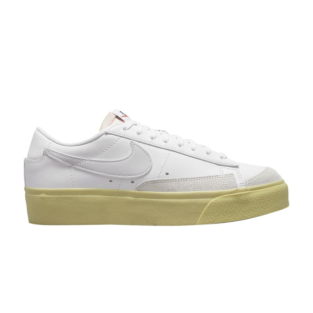 Pre-owned Nike Wmns Blazer Low Platform 'white Lemon Wash'