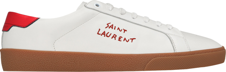 Saint Laurent Wmns Court Classic SL/06 Low 'White Metallic Red'