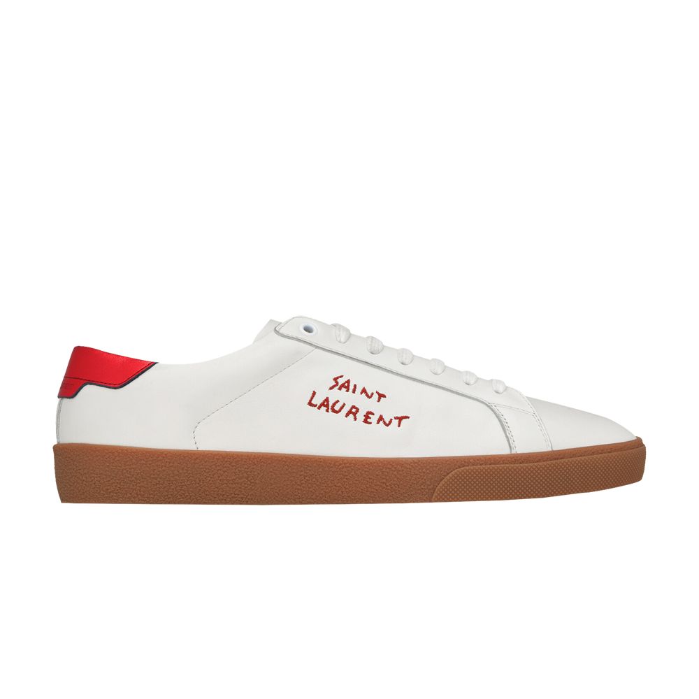 Pre-owned Saint Laurent Wmns Court Classic Sl/06 Low 'white Metallic Red' | Women's Size 36