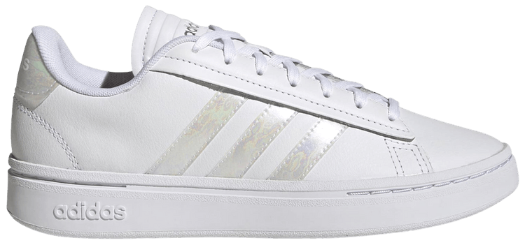 adidas gazelle silver green womens Adidas Womens Grand Court Low Sneakers Silver main image 1