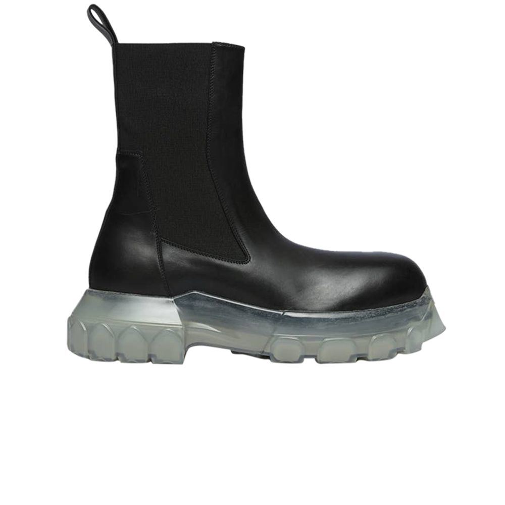 Pre-owned Rick Owens Strobe Beatle Bozo Tractor 'black Clear' | Men's Size 41