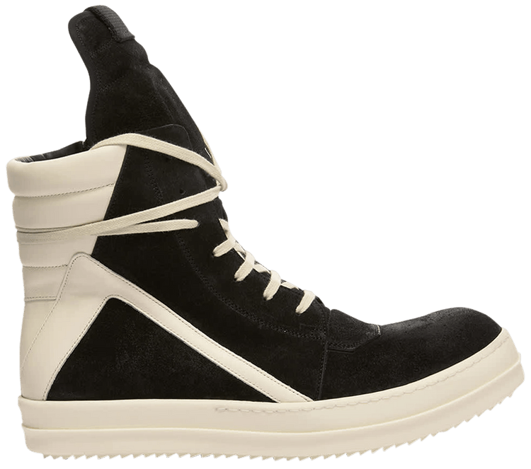 靴 Rickowens 17FW Suede Geobasket Geobasket suede high-top sneakers in grey - Rick Owens | Mytheresa