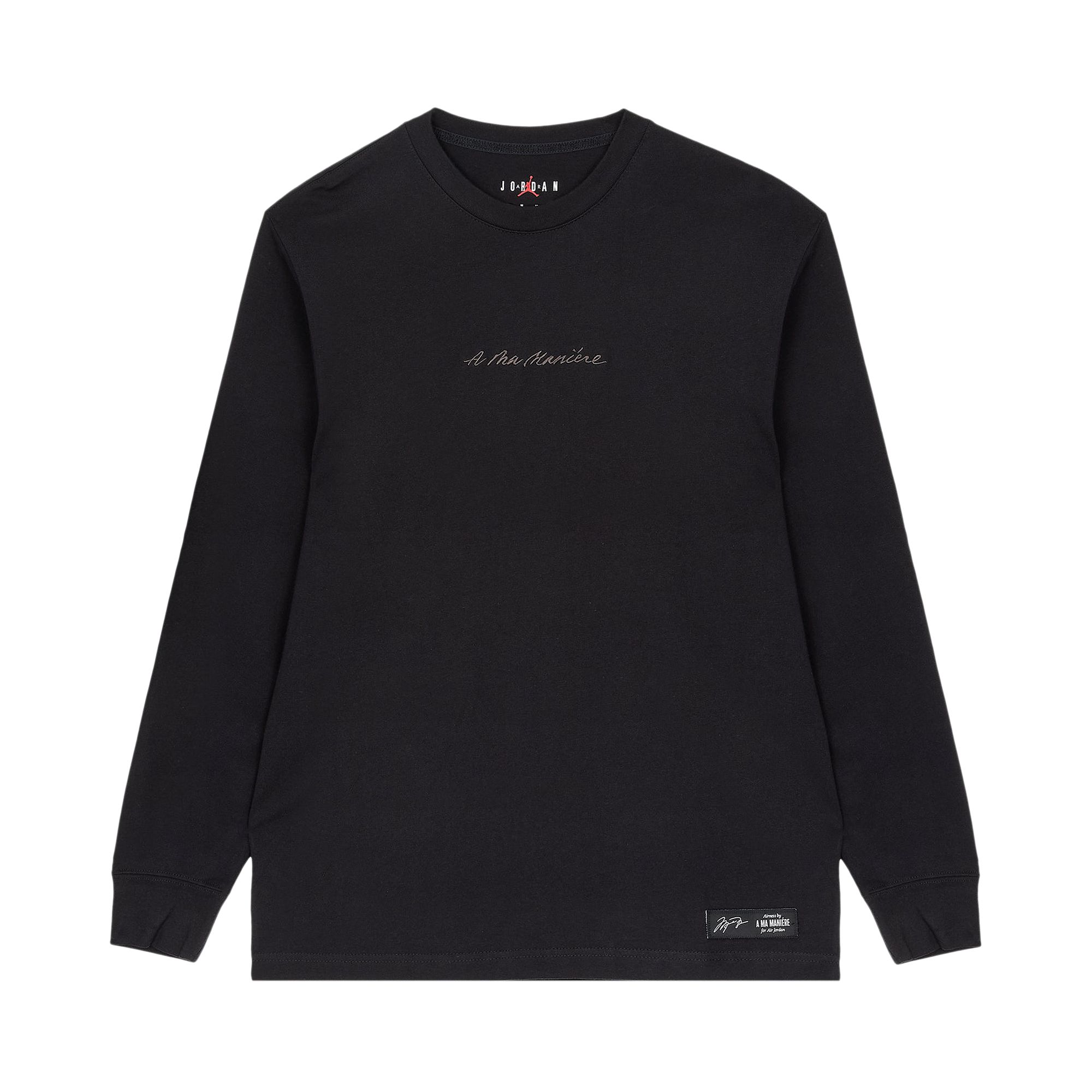 Air Jordan x A Ma Maniére Long-Sleeve T-Shirt 'Black/Medium Ash' | Men's Size XL