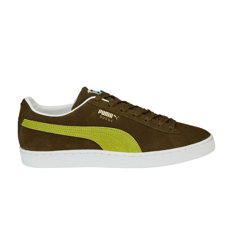 Puma suede platform olive shop