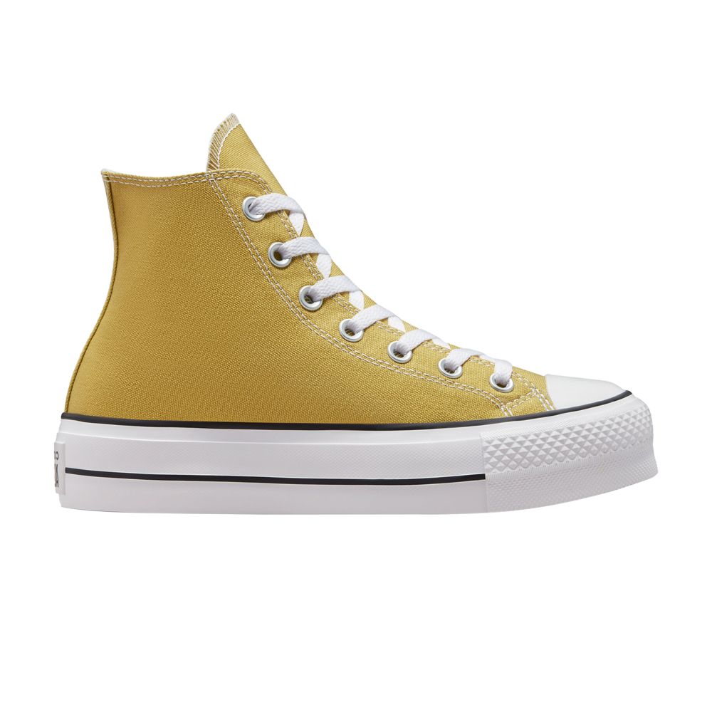 Pre-owned Converse Wmns Chuck Taylor All Star Lift Platform High 'raffia Gold'