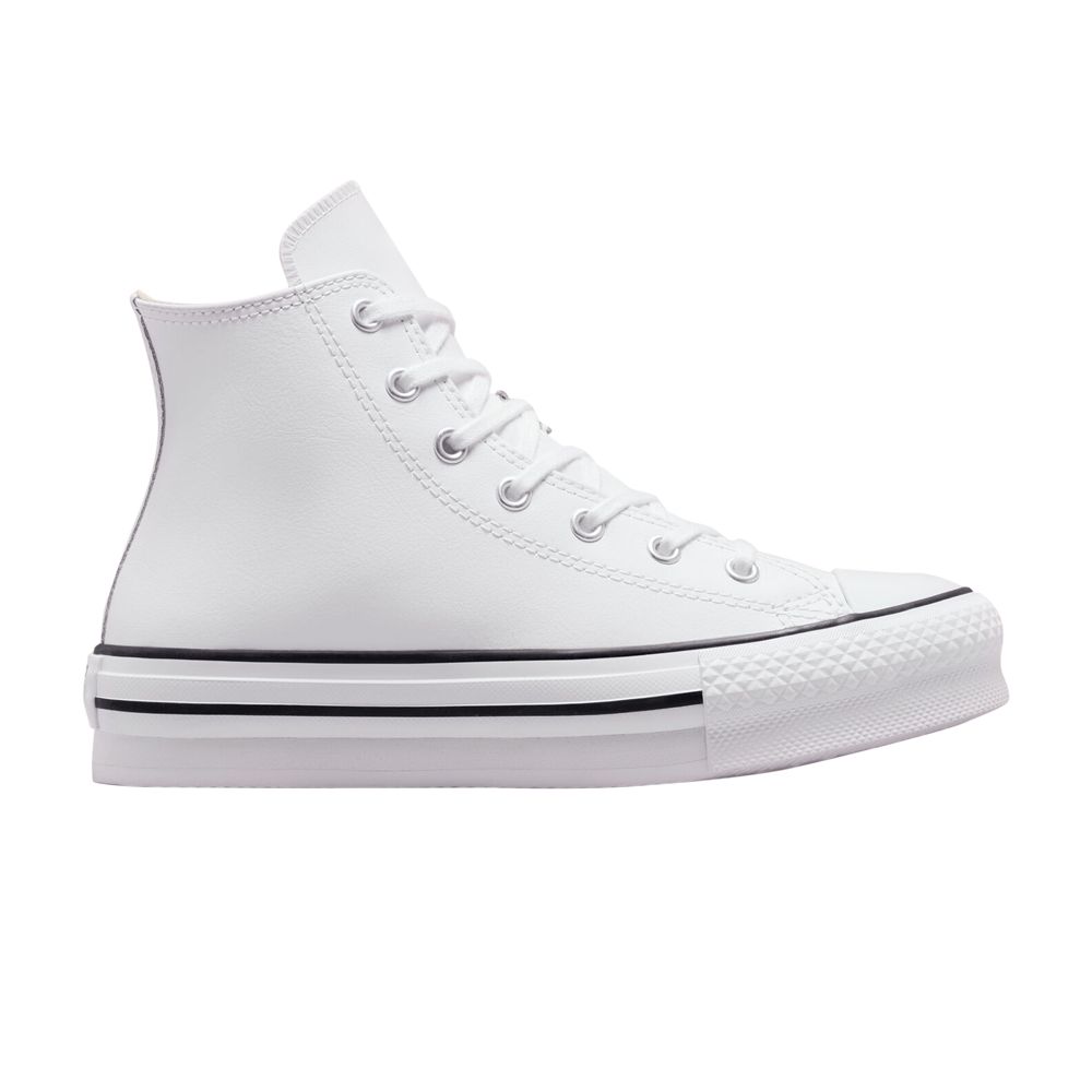 Pre-owned Converse Chuck Taylor All Star Lift Platform Leather High Gs 'white Natural Ivory' | Kid's Size 3.5