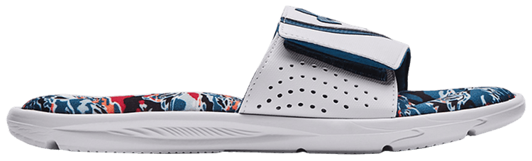 Under Armour Ignite 6 Graphic Strap Slide White Beta