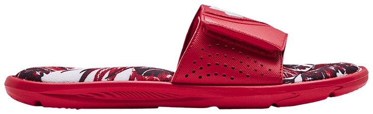 Under Armour Ignite 6 Graphic Strap Slide Red White