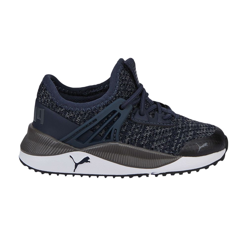 Pre-owned Puma Pacer Future Double-knit Infant 'castlerock Parisian Night' | Black | Infant Size 6