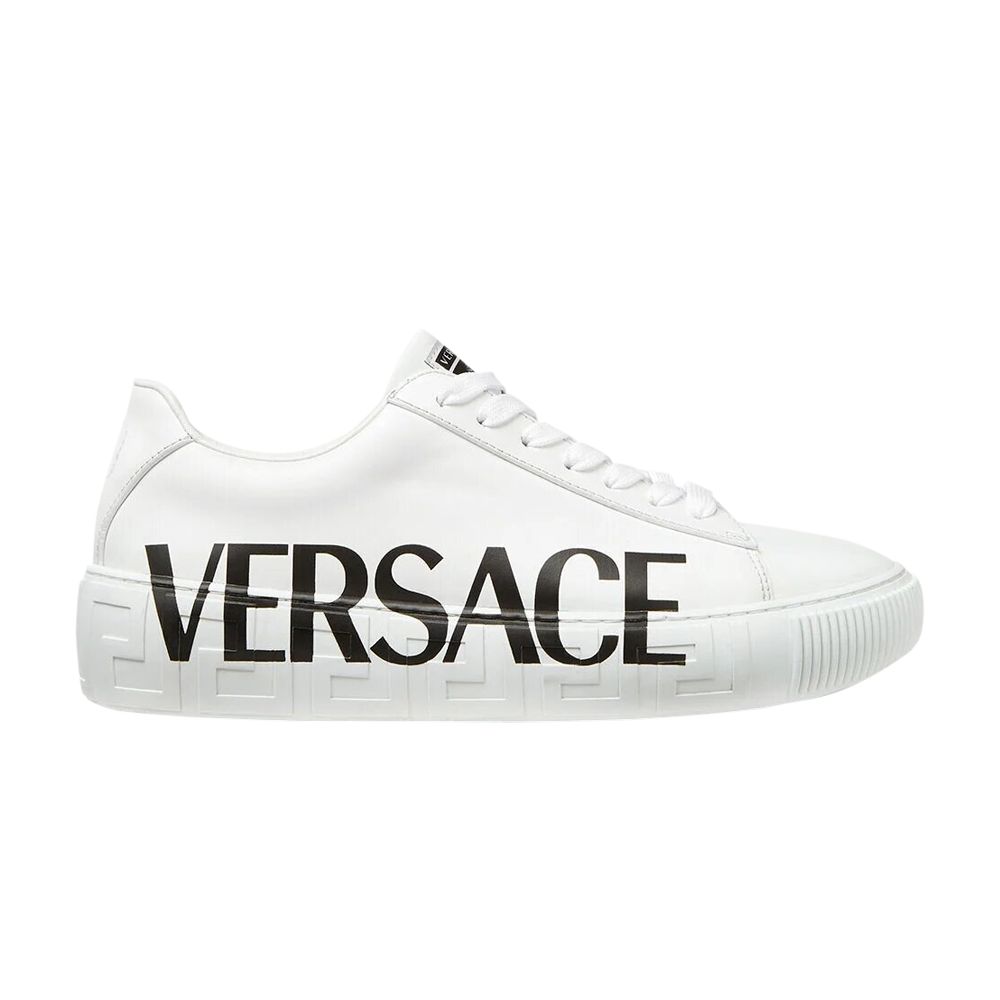 Pre-owned Versace Wmns Greca Low 'logo - White' | Women's Size 40.5