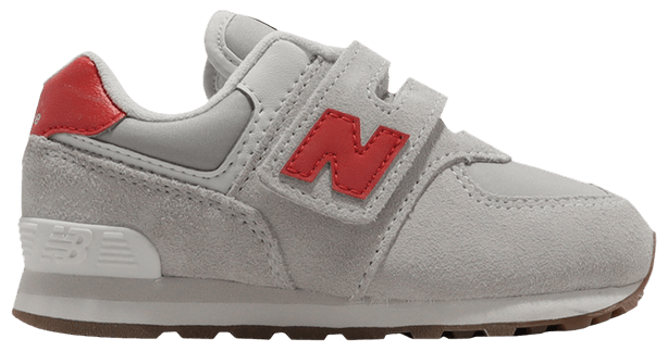 New Balance 574 Hook and Loop Toddler Wide Grey Red