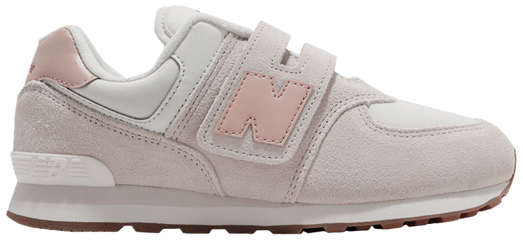 New Balance 574 Hook and Loop Little Kid Wide Moonbeam Pink Sand